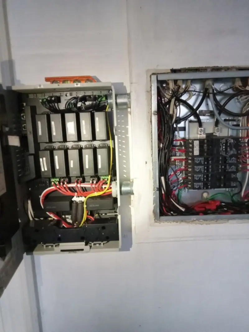 Electrical panel upgrade completed for Security Camera Wiring in Woodruff